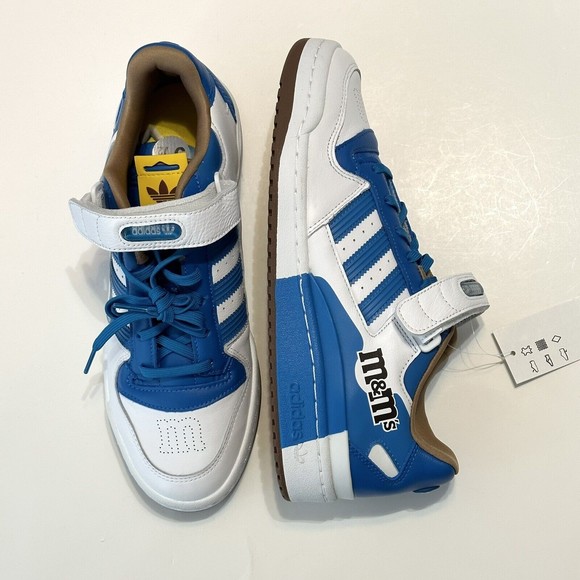 adidas Other - Adidas M&M's Brand Forum Low 84 Shoes Mens Size 9.5 Blue White EQT Yellow GZ1936